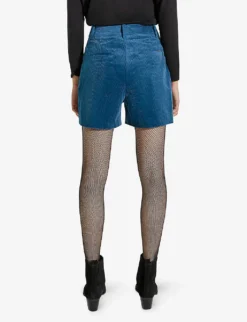 Ikks High-rise Stretch-corduroy Shorts 8 Ikks High-rise Stretch-corduroy Shorts -Reiss Shop R04063192 ROYALBLUE ALT03