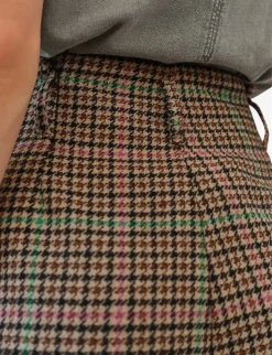 Ikks Checked High-rise Wool-blend Shorts -Reiss Shop R04063193 BROWN ALT04