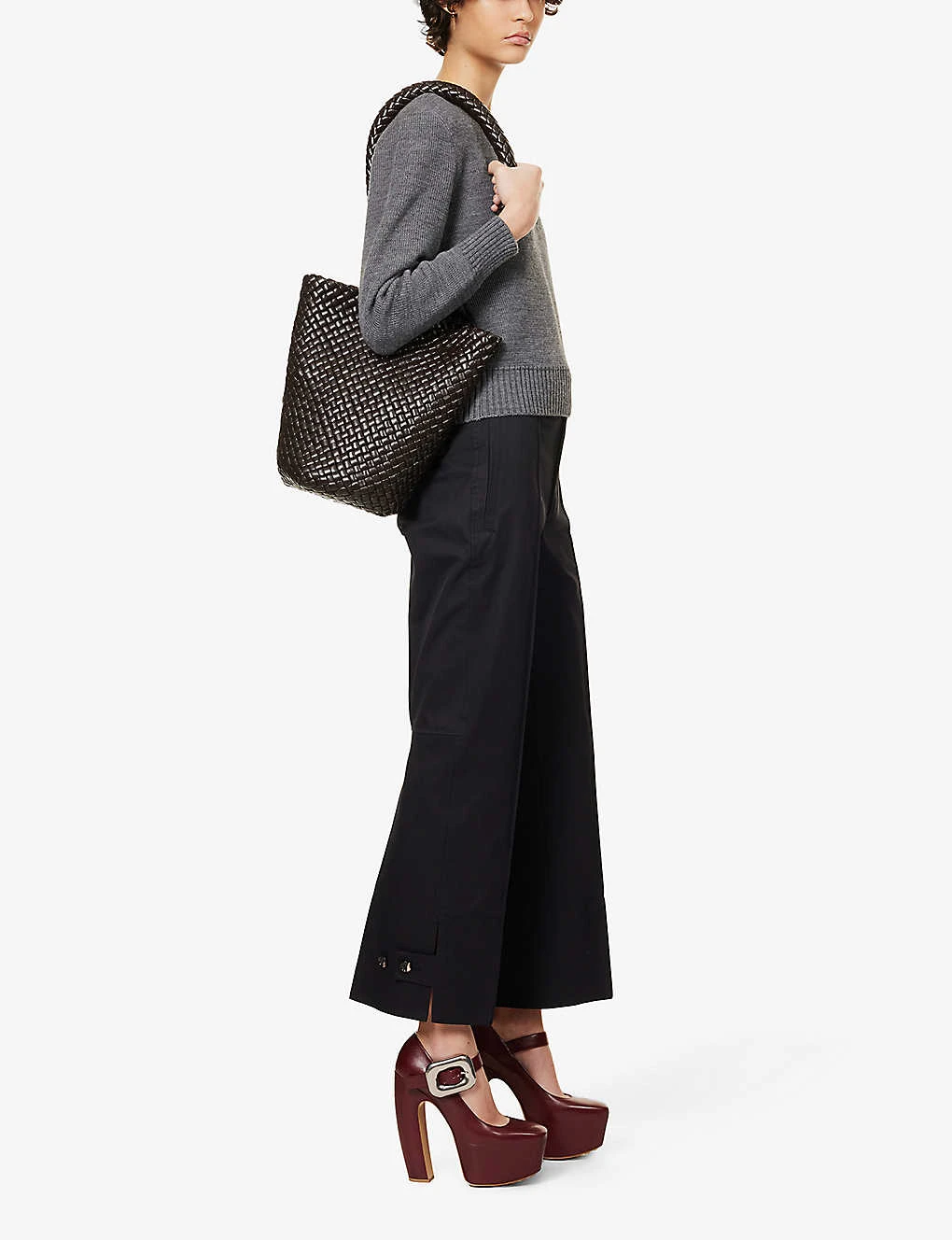 Bottega Veneta Wide-leg High-rise Wool Trousers 2 Bottega Veneta Wide-leg High-rise Wool Trousers - Image 2