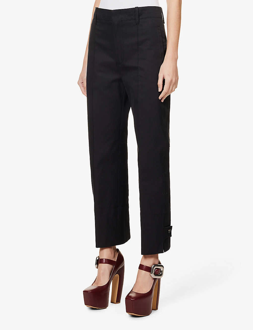 Bottega Veneta Wide-leg High-rise Wool Trousers 3 Bottega Veneta Wide-leg High-rise Wool Trousers - Image 3