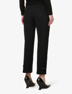 Bottega Veneta Pressed-crease Wide-leg High-rise Woven Trousers 8 Bottega Veneta Pressed-crease Wide-leg High-rise Woven Trousers -Reiss Shop R04064607 BLACK ALT03