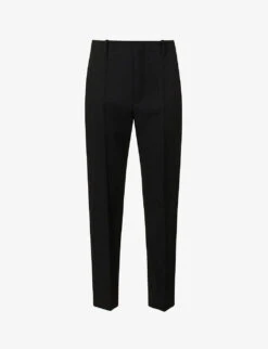 Bottega Veneta Pressed-crease Wide-leg High-rise Woven Trousers