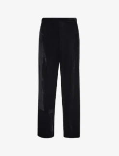 Whistles High-rise Wide-leg Cropped Velvet Trousers