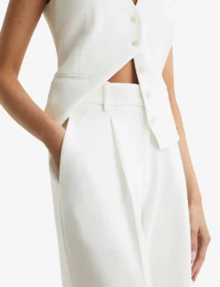 Reiss Ember Slim-leg Woven Trousers -Reiss Shop R04068060 CREAM ALT04