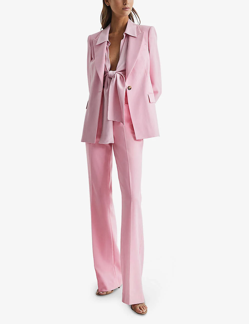 Reiss Blair Wide-leg High-rise Stretch Wool-blend Trousers 2 Reiss Blair Wide-leg High-rise Stretch Wool-blend Trousers - Image 2