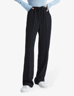 Reiss Hailey Wide-leg High-rise Woven Trousers -Reiss Shop R04068069 NAVY ALT02