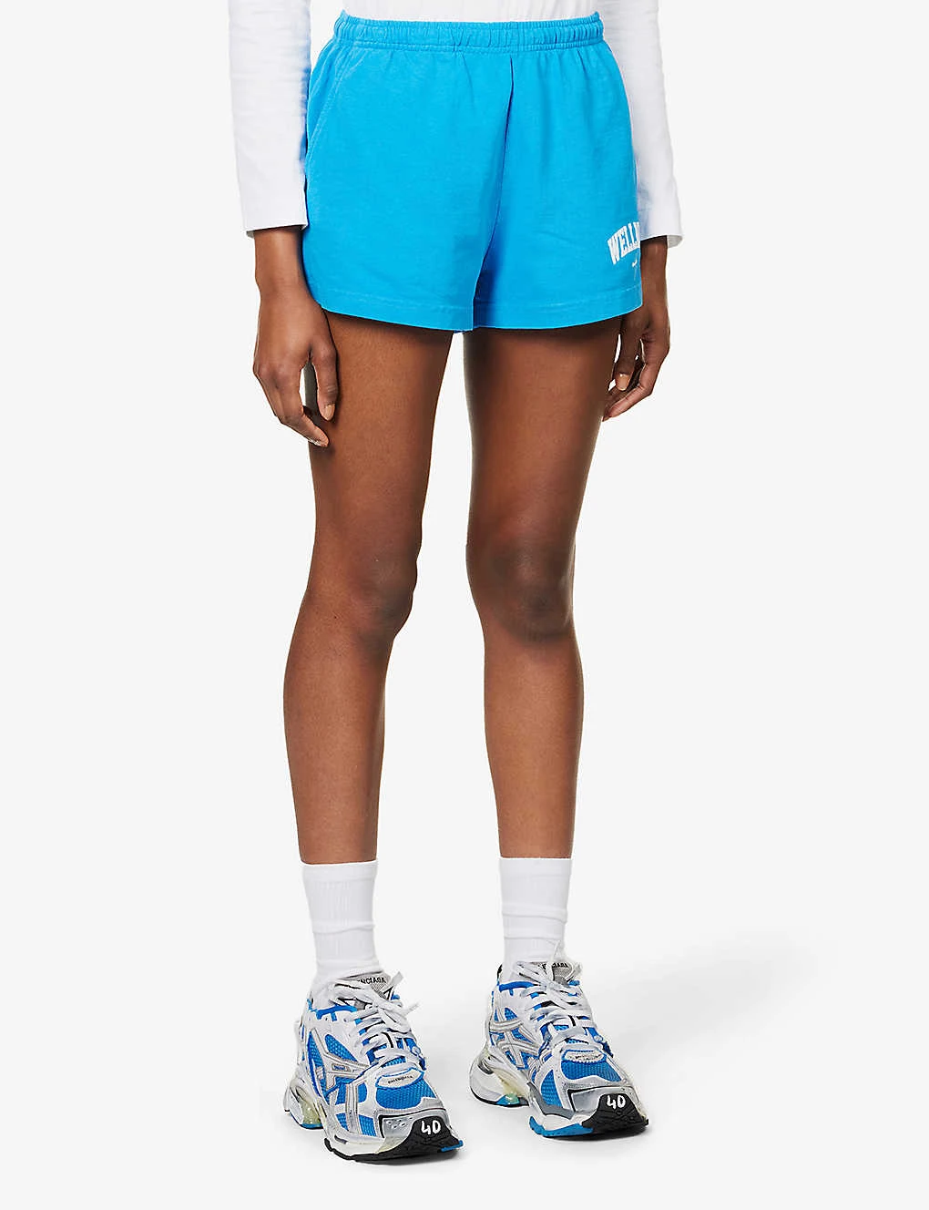 Wellness Graphic-print Mid-rise Cotton-jersey Shorts 3 Wellness Graphic-print Mid-rise Cotton-jersey Shorts - Image 3