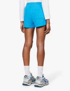 Wellness Graphic-print Mid-rise Cotton-jersey Shorts 8 Wellness Graphic-print Mid-rise Cotton-jersey Shorts -Reiss Shop R04068994 OCEANWHITE ALT03