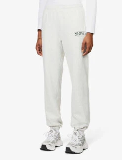 Upper East Side Logo-print Cotton-jersey Jogging Bottoms -Reiss Shop R04068996 HEATHERGRAYFOREST ALT02
