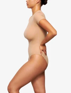 Fits Everybody High-neck Stretch-woven Body -Reiss Shop R04069068 CLAY ALT02