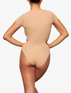 Fits Everybody High-neck Stretch-woven Body -Reiss Shop R04069068 CLAY ALT03