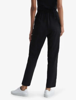 Reiss Odell Stripe-trim Woven Trousers -Reiss Shop R04070725 BLACK ALT03