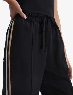 Reiss Odell Stripe-trim Woven Trousers -Reiss Shop R04070725 BLACK ALT04