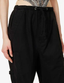 Jaded London Parachute Relaxed-fit Wide-leg High-rise Cotton Trousers -Reiss Shop R04077326 BLACK ALT04