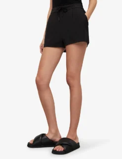 AllSaints Aleida Drawstring Stretch-woven Shorts -Reiss Shop R04080466 BLACK ALT02