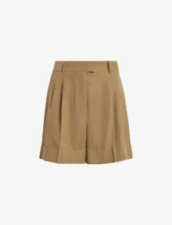 AllSaints Deri Lyn Wide-leg Mid-rise Woven Shorts