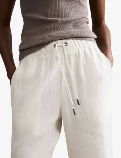 Reiss Cleo Wide-leg Linen Trousers -Reiss Shop R04082277 STONE ALT04