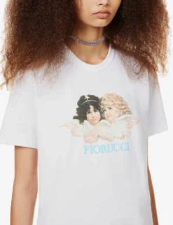 FIORUCCI Angels Graphic-print Cotton-jersey T-shirt -Reiss Shop R04083437 WHITE ALT04