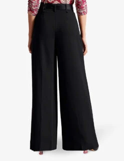 Ted Baker Eliziie Pleated Wide-leg Woven Trousers -Reiss Shop R04083596 BLACK ALT02