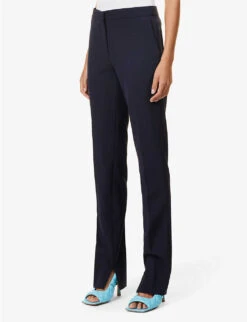 STELLA MCCARTNEY Core Tapered-leg Mid-rise Stretch-woven Trousers -Reiss Shop R04085980 INK ALT02