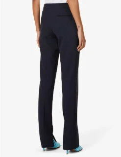 STELLA MCCARTNEY Core Tapered-leg Mid-rise Stretch-woven Trousers -Reiss Shop R04085980 INK ALT03