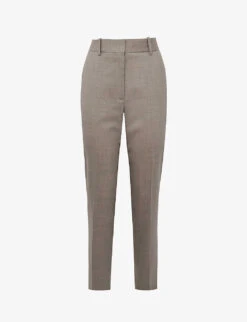 Reiss Emily Slim-leg Mid-rise Stretch Wool And Recycled Polyester-blend-blend Trousers