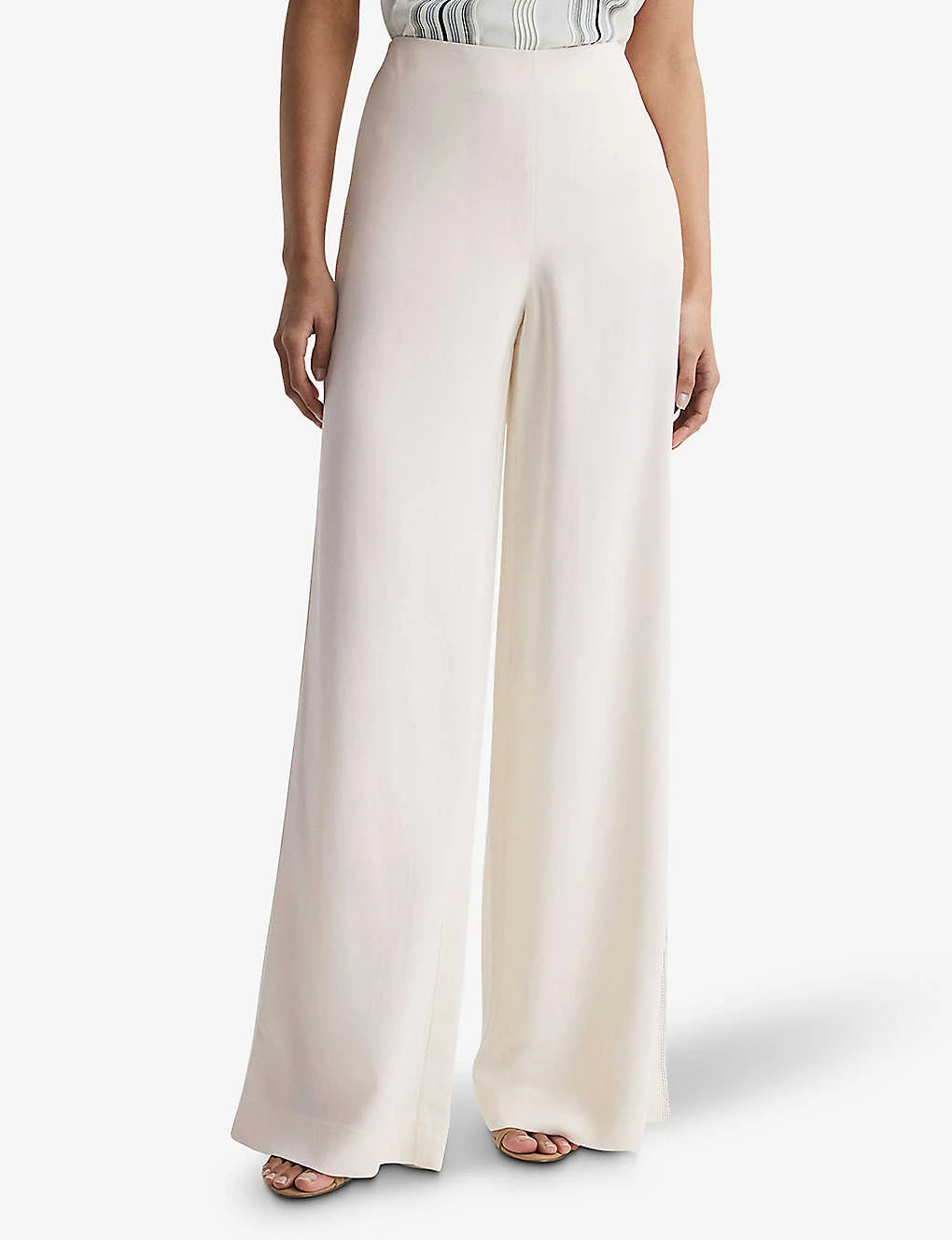 Reiss Carlie Wide-leg Mid-rise Stretch-woven Trousers 3 Reiss Carlie Wide-leg Mid-rise Stretch-woven Trousers - Image 3