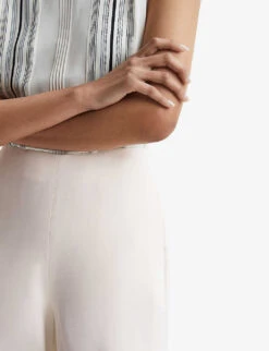 Reiss Carlie Wide-leg Mid-rise Stretch-woven Trousers 9 Reiss Carlie Wide-leg Mid-rise Stretch-woven Trousers -Reiss Shop R04086993 CREAM ALT04
