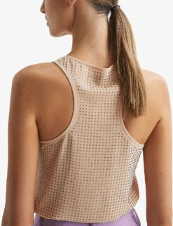 Reiss Brooklyn Scoop-neck Embellished Top -Reiss Shop R04087057 NUDE ALT03