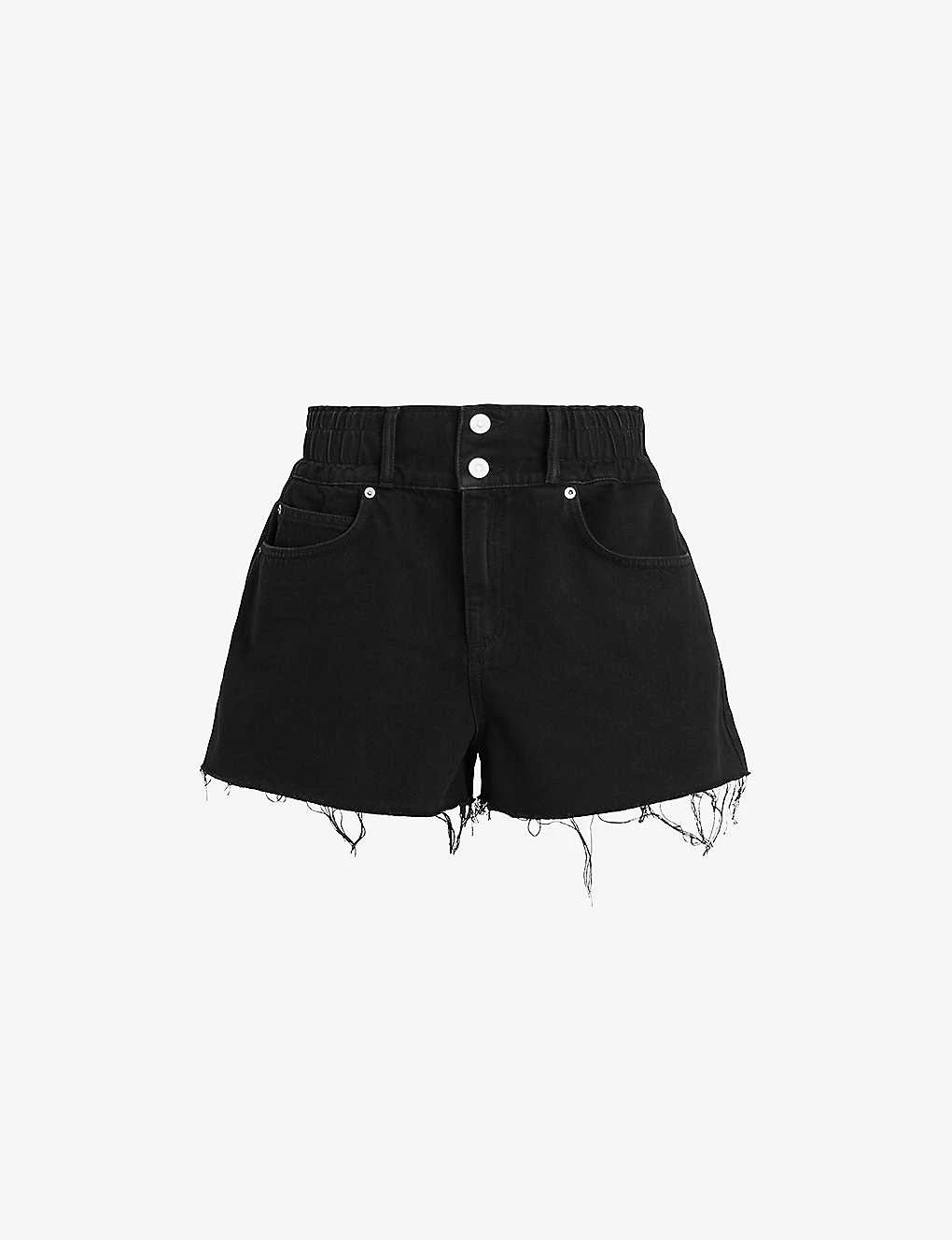 AllSaints Hailey High-rise Raw-hem Denim Shorts 1 AllSaints Hailey High-rise Raw-hem Denim Shorts