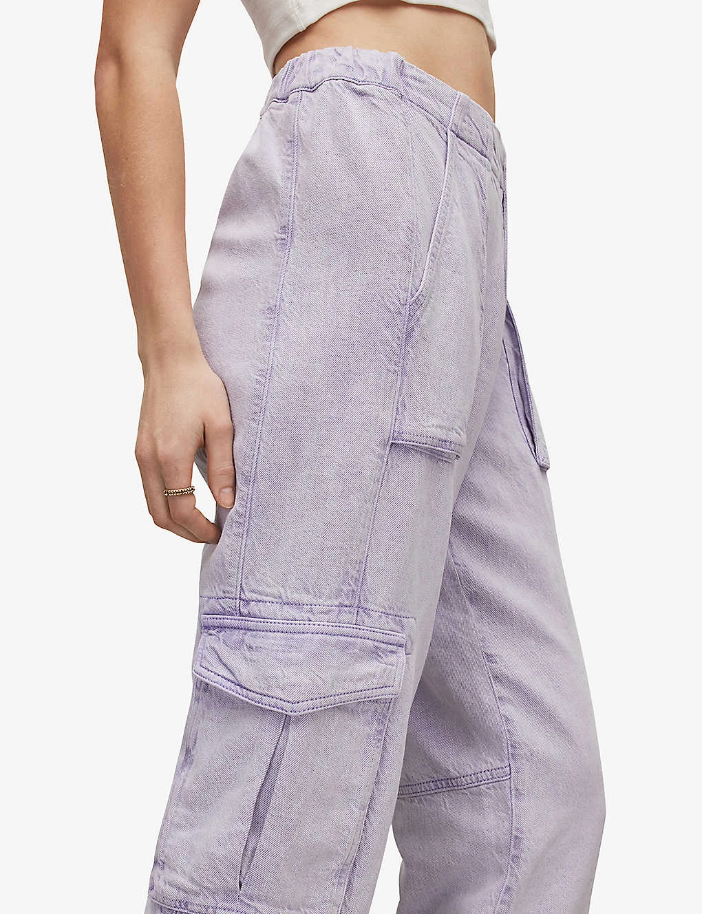 AllSaints Frieda High-rise Tapered-leg Linen-blend Trousers 5 AllSaints Frieda High-rise Tapered-leg Linen-blend Trousers - Image 5