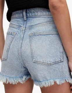 AllSaints Libby High-rise Stretch-denim Shorts -Reiss Shop R04087414 INDIGOBLUE ALT05