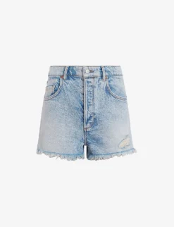 AllSaints Libby High-rise Stretch-denim Shorts
