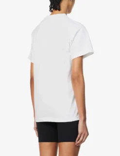 Raquet Graphic-print Cotton-jersey T-shirt -Reiss Shop R04090273 WHITEBLACK ALT03