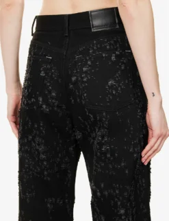 Acne Studios 2022 Distressed Wide-leg High-rise Cotton-twill Jeans 9 Acne Studios 2022 Distressed Wide-leg High-rise Cotton-twill Jeans -Reiss Shop R04090402 BLACK ALT04