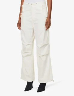 Dion Lee Parachute Wide-leg Mid-rise Cotton-blend Trousers -Reiss Shop R04091338 IVORY ALT02