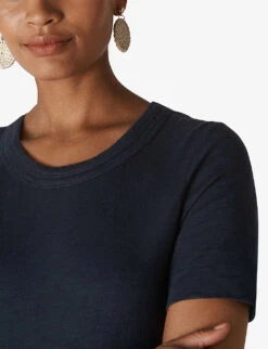 Whistles Rosa Relaxed Cotton T-shirt 7 Whistles Rosa Relaxed Cotton T-shirt -Reiss Shop R04091398 NAVY ALT03