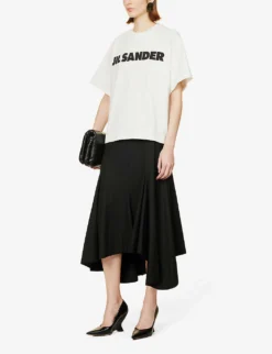 Jil Sander Logo-print Relaxed-fit Cotton T-shirt 6 Jil Sander Logo-print Relaxed-fit Cotton T-shirt -Reiss Shop R04092784 NATURAL ALT01