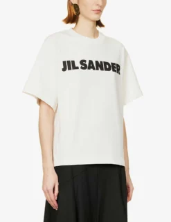 Jil Sander Logo-print Relaxed-fit Cotton T-shirt 7 Jil Sander Logo-print Relaxed-fit Cotton T-shirt -Reiss Shop R04092784 NATURAL ALT02