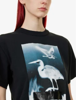 Censored Graphic-print Cotton T-shirt -Reiss Shop R04093527 BLACKWHITE ALT04