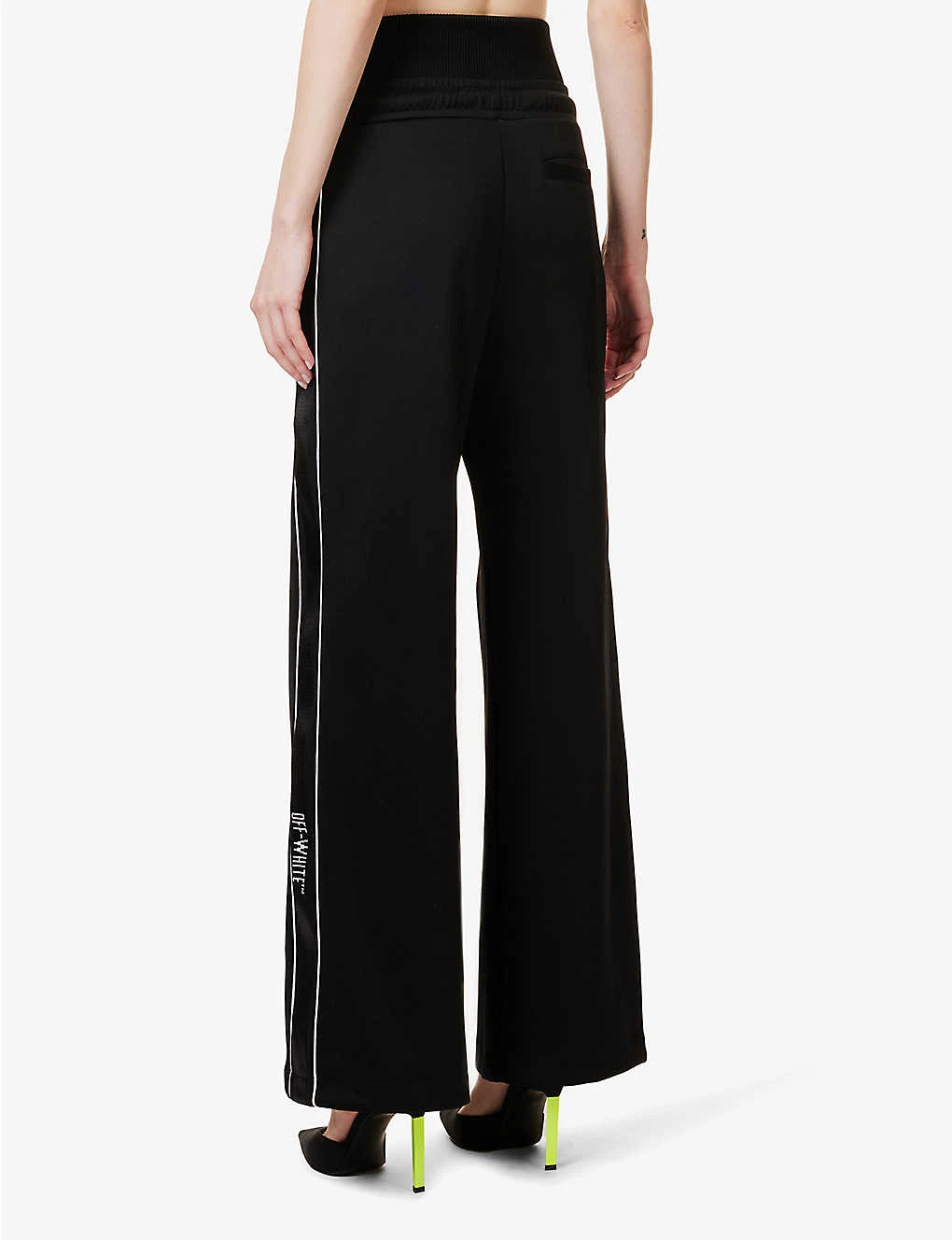 Logo-print Wide-leg High-rise Jersey Jogging Bottoms 4 Logo-print Wide-leg High-rise Jersey Jogging Bottoms - Image 4