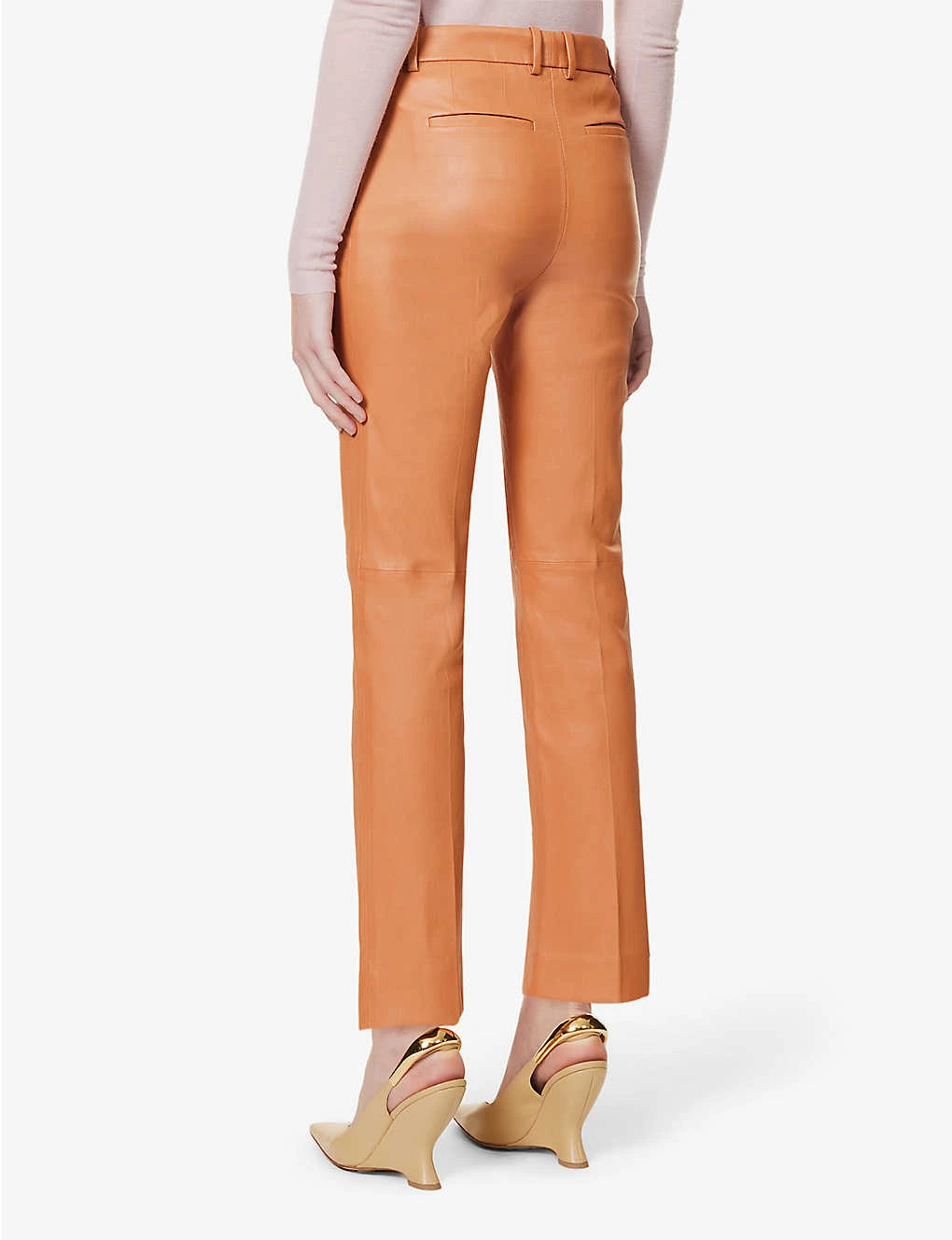 Joseph Coleman Wide-leg High-rise Leather Trousers 4 Joseph Coleman Wide-leg High-rise Leather Trousers - Image 4