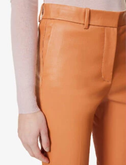 Joseph Coleman Wide-leg High-rise Leather Trousers 9 Joseph Coleman Wide-leg High-rise Leather Trousers -Reiss Shop R04095412 CARAMEL ALT04