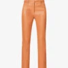 Joseph Coleman Wide-leg High-rise Leather Trousers
