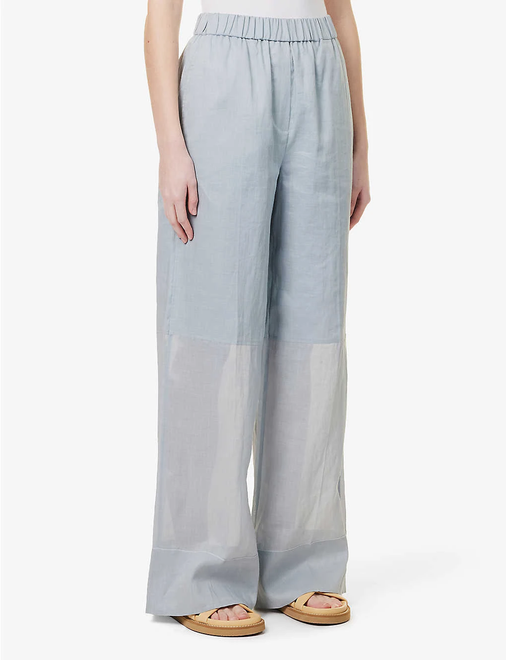 Joseph Milner Wide-leg Mid-rise Ramie Trousers 3 Joseph Milner Wide-leg Mid-rise Ramie Trousers - Image 3