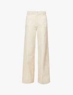 Joseph Brompton Wide-leg Mid-rise Denim Trousers