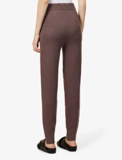Joseph Tapered-leg Mid-rise Silk-blend Knitted Jogging Bottoms -Reiss Shop R04095456 TRUFFLE ALT03