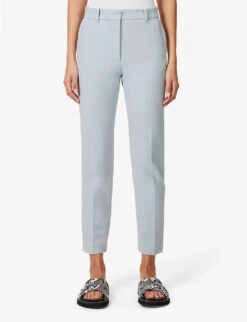 Joseph Coleman Straight-leg Mid-rise Stretch-cotton Trousers -Reiss Shop R04095463 DUSTYBLUE ALT02