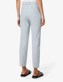 Joseph Coleman Straight-leg Mid-rise Stretch-cotton Trousers -Reiss Shop R04095463 DUSTYBLUE ALT03