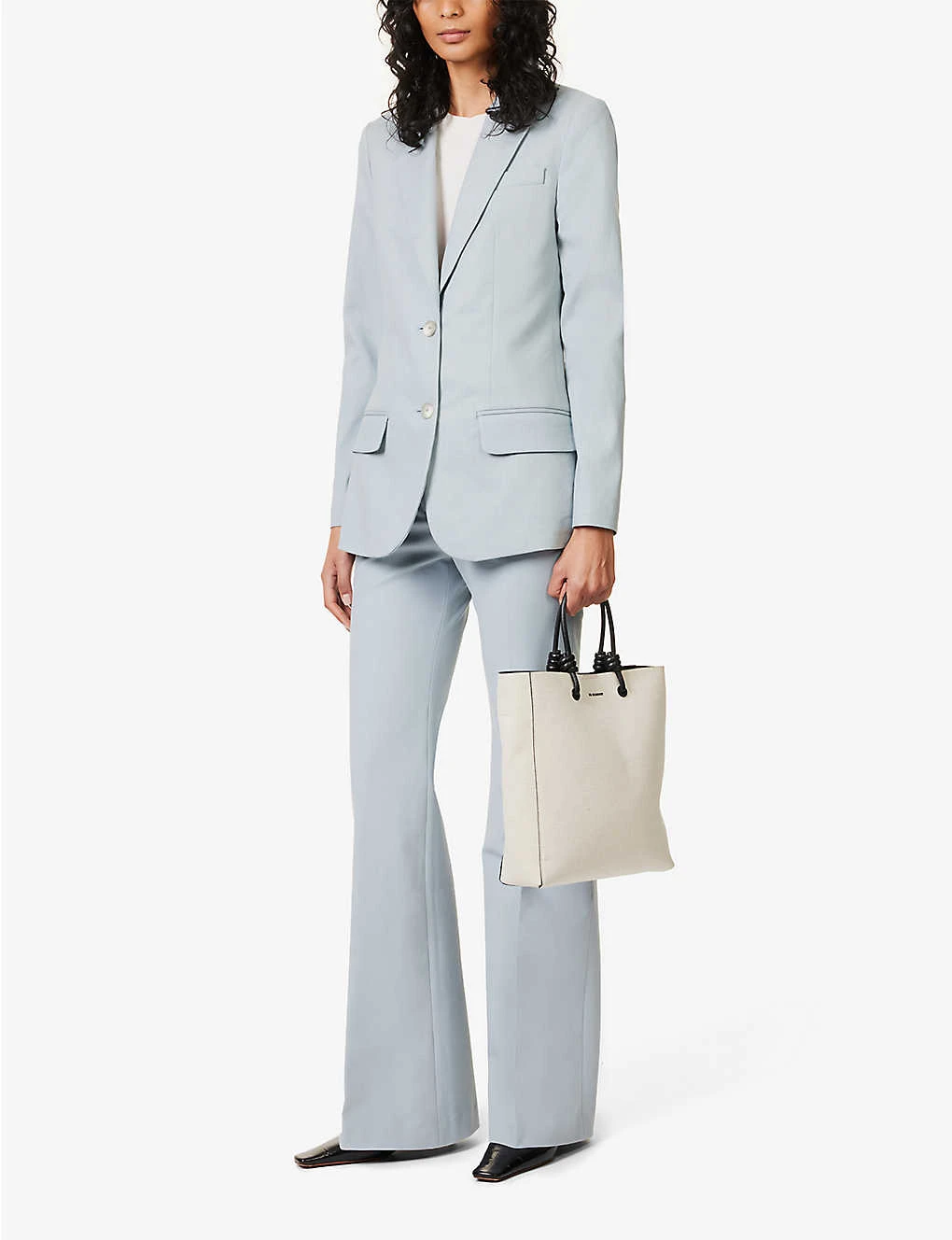 Joseph Tafira Pleated Wide-leg Mid-rise Stretch-cotton Trousers 2 Joseph Tafira Pleated Wide-leg Mid-rise Stretch-cotton Trousers - Image 2